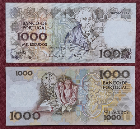 Monede Euro, Eurocenti - Portugalia 1000 Escudos 1988-1994, aproape necirculata