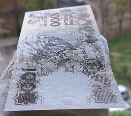 Portugalia 1000 Escudos 1988-1994, aproape necirculata [2]