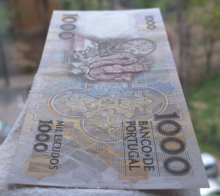 Portugalia 1000 Escudos 1988-1994, aproape necirculata [1]