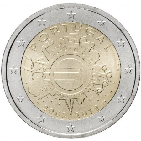 Portugalia - Portugalia 2 euro 2012, 10 ani de la Adoptarea monedei euro, UNC