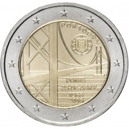Portugalia - Portugalia 2 euro 2016, 50 ani de la Inaugurarea Podului 25 Aprilie, UNC