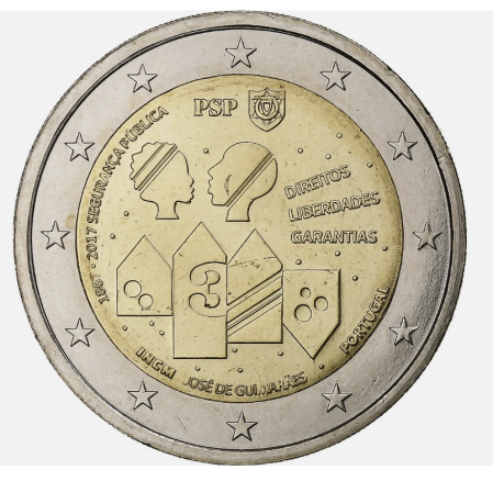 Portugalia - Portugalia 2 euro 2017, Securitatea publică, UNC