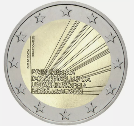 Portugalia - Portugalia 2 euro 2021, Presedintia UE, UNC