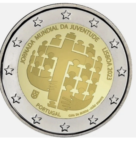 Portugalia - Portugalia 2 euro 2023, Ziua Mondială a Tineretului la Lisabona, UNC