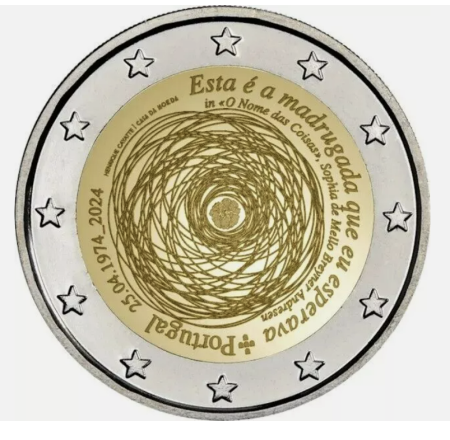 Portugalia - Portugalia 2 euro 2024, A 50-a aniversare a revoluției 25 aprilie 1974, UNC