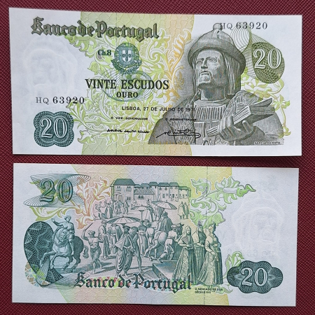 Monede Euro, Eurocenti - Portugalia 20 Escudos 1971, aproape necirculata