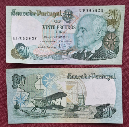 Monede Euro, Eurocenti - Portugalia 20 Escudos 1978, aproape necirculata