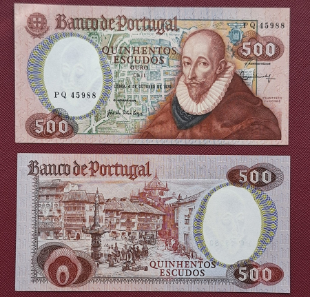 Portugalia - Portugalia 500 Escudos 1979, aproape necirculata