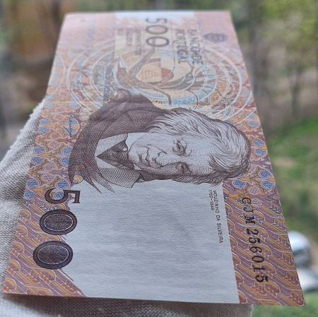 Portugalia 500 Escudos 1993-1994, aproape necirculata [2]