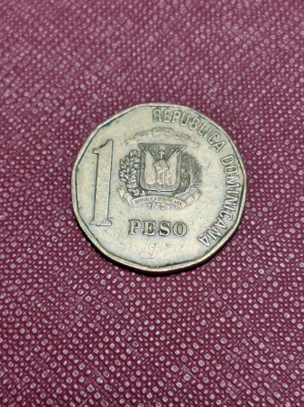 Monede America - Republica Dominicana, 1 peso 1991
