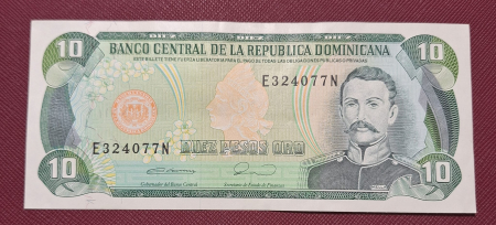 Republica Dominicana 10 Pesos Oro 1990, circulata [1]
