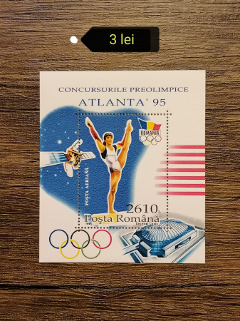 Timbre - RO 1995 LP 1397 "Concursurile Preolimpice Atlanta" , colita 297 , MNH