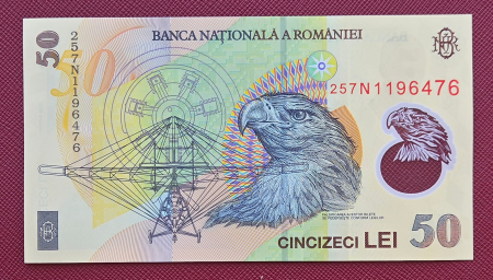 Bancnote Romania - Romania 1 buc x 50 lei 2025, polimer, necirculata