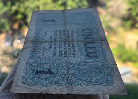 Romania 1 Leu 1917 Banca Generala Romana, Ocupatia Germana, circulata [3]