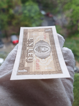 Romania 1 leu 1966, seria C.0028/424693, circulata, stare buna [7]