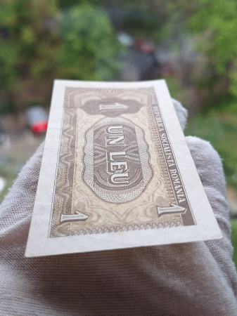 Romania 1 leu 1966, seria E.0026/732353, circulata, stare buna [4]