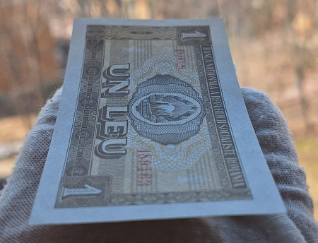 Romania 1 leu 1966, seria D.0028/489163, necirculata [5]