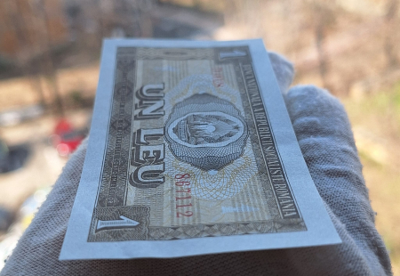 Romania 1 leu 1966, seria D.0028/867112, UNC- [3]