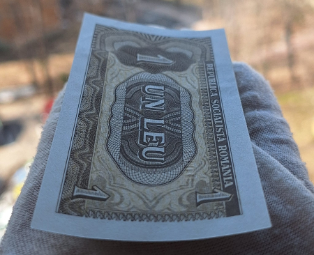 Romania 1 leu 1966, seria D.0028/867112, UNC- [4]