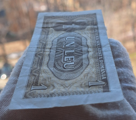 Romania 1 leu 1966, seria H.0028/443002, circulata, stare buna [4]