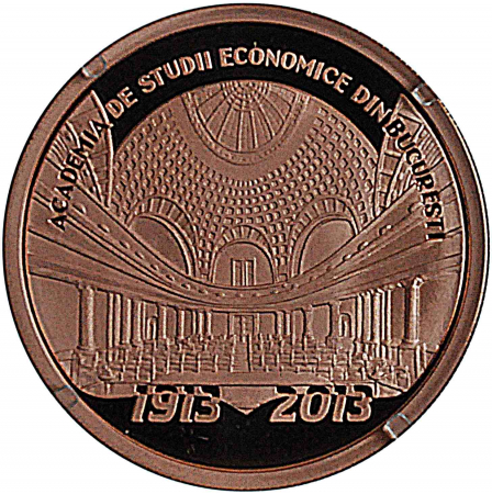 Monede Romania - Romania, 1 Leu 2013 - 100 ani de la infiintarea A.S.E. tombac