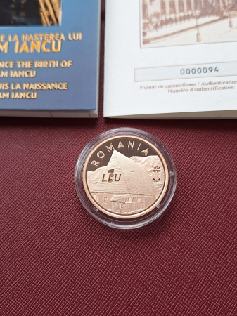 Romania, 1 Leu 2024 - 200 ani de la nasterea lui Avram Iancu, tombac [2]