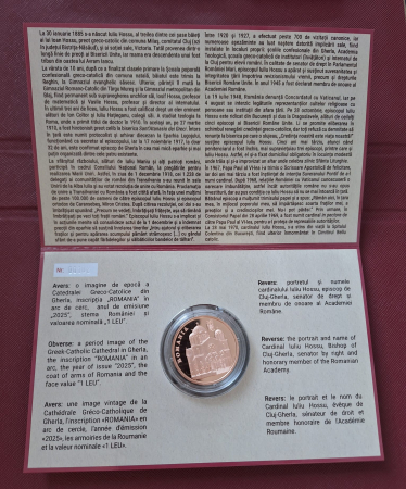 Romania, 1 Leu 2025 - Anul Cardinalului Iuliu Hossu, tombac [2]