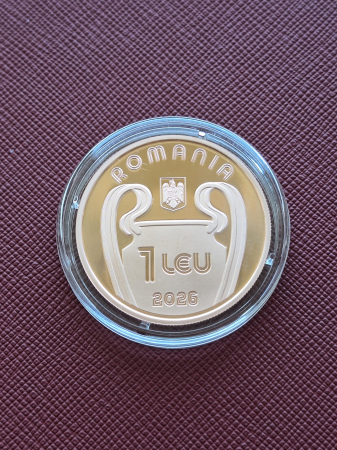 Romania, 1 Leu 2026 - 40 ani de la castigarea CCE, Steaua, tombac [2]