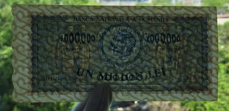 Romania 1 milion lei 1947, seria D.1424/0221, UNC [2]