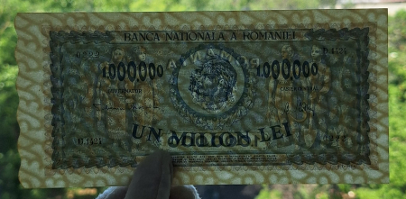 Romania 1 milion lei 1947, seria D.1424/0222, UNC [2]