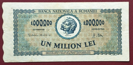 Bancnote Romania - Romania 1 milion lei 1947, seria P.0157/0528, stare buna