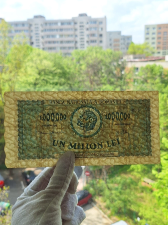 Romania 1 milion lei 1947, seria P.0157/0528, stare buna [8]