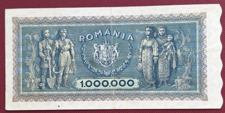 Romania 1 milion lei 1947, seria N.0688/0042, stare buna [1]