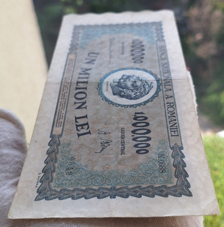 Romania 1 milion lei 1947, seria N.0688/0042, stare buna [6]