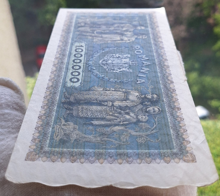 Romania 1 milion lei 1947, seria V.0772/0999, stare buna [4]