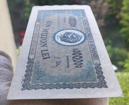 Romania 1 milion lei 1947, seria V.0772/0999, stare buna [6]