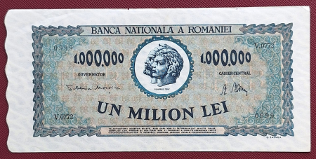 Bancnote Romania - Romania 1 milion lei 1947, seria V.0772/0999, stare buna