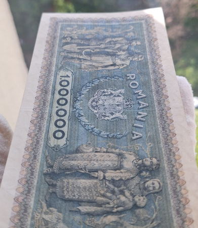 Romania 1 milion lei 1947, seria P.0234/0912, stare buna [3]