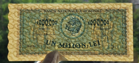 Romania 1 milion lei 1947, seria P.0234/0912, stare buna [2]