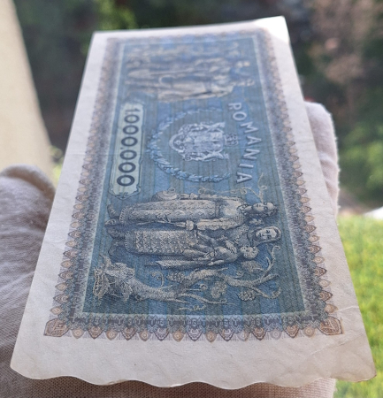 Romania 1 milion lei 1947, seria P.0234/0912, stare buna [4]