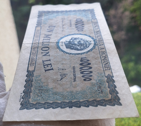 Romania 1 milion lei 1947, seria J.0177/0177, stare buna [6]