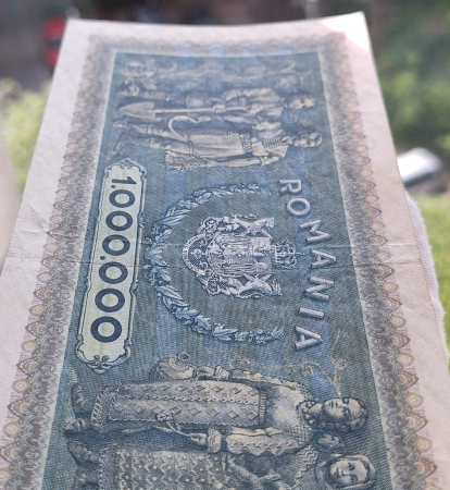 Romania 1 milion lei 1947, seria J.0177/0177, stare buna [3]