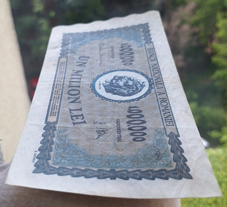 Romania 1 milion lei 1947, seria S.0481/0954, stare buna [6]