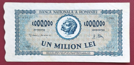 Bancnote Romania - Romania 1 milion lei 1947, seria S.0481/0954, stare buna