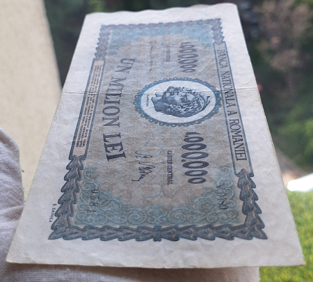 Romania 1 milion lei 1947, seria V.0489/0581, stare buna [6]