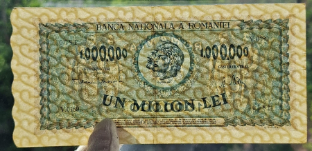 Romania 1 milion lei 1947, seria V.0489/0581, stare buna [2]