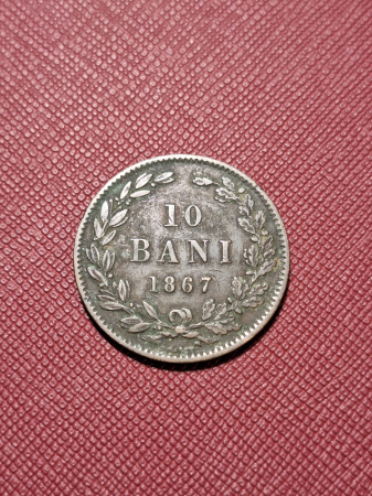 Monede Romania - Romania, 10 Bani 1867 Heaton, Regele Carol I, primul sistem monetar