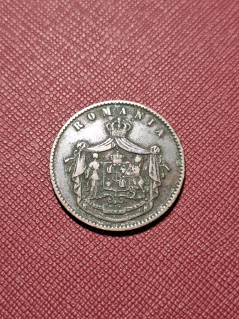 Romania, 10 Bani 1867 Heaton, Regele Carol I, primul sistem monetar [1]