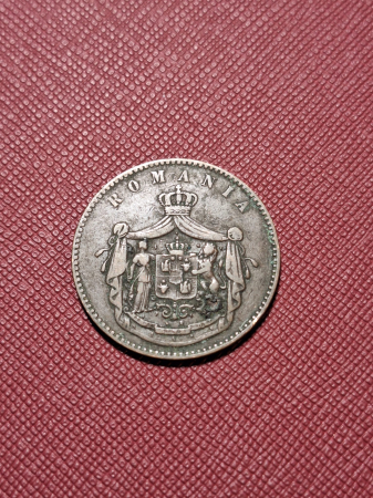 Romania, 10 Bani 1867 Watt&Co, Regele Carol I, primul sistem monetar [1]