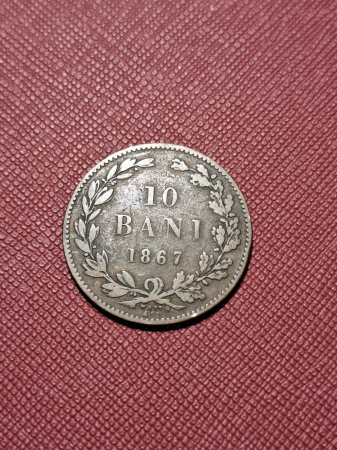 Monede Romania - Romania, 10 Bani 1867 Watt&Co, Regele Carol I, primul sistem monetar